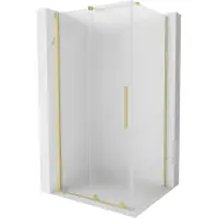 Mexen Velar schuifdouchecabine 100 x 90 , ijs, geborsteld goud - 871-100-090-31-55
