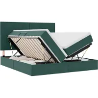 vidaXL Opbergbed met hoofdeinde Donkergroen 180 x 200 cm Fluweel