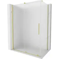 Mexen Velar schuifbare douchecabine 150 x 70 , matglas, geborsteld goud - 871-150-070-31-55
