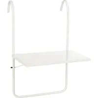 Mica Decorations Seatle Hangtafel Balkon - Tafeltje Buiten - Plateau voor Balkon - 57,5 x 38 cm - Metaal - Wit
