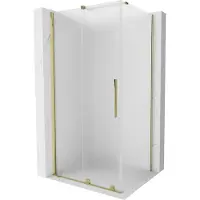Mexen Velar schuifdouchecabine 90 x 70 , matglas, goud - 871-090-070-31-50
