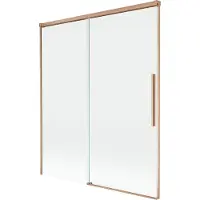 Mexen Rox 2-delige verschuifbare badwand 140 x 150 , transparant, geborsteld koper - 8C9-140-001-65-00