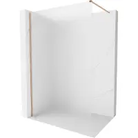 Mexen Kioto-X douchewand Walk-in 50 x 200 , ijs 10 mm, geborsteld koper - 800-050-101-65-30-X