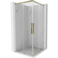 Mexen Rox Duo schuifbare douchecabine 120 x 120 cm, transparant, goud - 8C2D-120-120-50-00