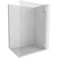 Mexen Lunar douchewand Walk-in rechts 160 x 200 , transparant 8 mm, wit - 830-160-000-20-00-P