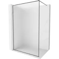 Mexen Kioto-F Douchewand Walk-in met frame 110 x 202 , matglas 8 mm, gun metal - 800-110-104-95-30