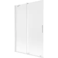 Mexen Velar badwand 2-delige schuifdeur 120 x 150 cm, ijsglas, wit - 896-120-000-31-20