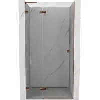 Mexen Lunar L douchedeur scharnierend links 100 , transparant, roze goud - 834L-100-000-60-00-L