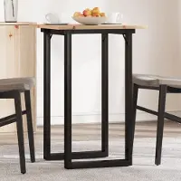 Prolenta Maison Exclusive - Eettafel met O-vormig frame, 50 x 50 x 75 cm, gemaakt van grenenhout en staal
