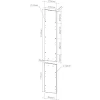 Vicco R-Line Keukenfront – 29.6 x 196 cm meubelfront voor de hoge apothekerskast Beton