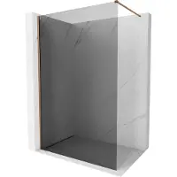 Mexen Kioto-X douchewand Walk-in 90 x 200 , grafiet 10 mm, roze goud - 800-090-101-60-40-X