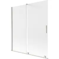 Mexen Velar badwand 2-delige schuifbare 150 x 150 cm, mat, geborsteld nikkel - 896-150-000-31-97