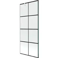 Mexen Next enkelvoudig douchepaneel 80 x 150 , zwart raster, wit - 895-080-000-00-77-20