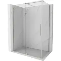 Mexen Velar schuifdouchecabine 150 x 85 , transparant, geborsteld nikkel - 871-150-085-01-97