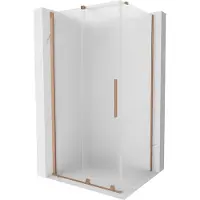 Mexen Velar schuifdouchecabine 150 x 100 , matglas, geborsteld koper - 871-150-100-31-65