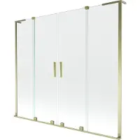 Mexen Velar L Duo badwand 2-delig schuifbaar 180 x 150 , transparant, goud - 896-180-003-02-50