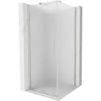 Mexen Velar schuifdouchecabine 90 x 90 , matglas, geborsteld nikkel - 871-090-090-31-97