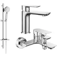 Mexen Alfa DQ40 badkuipset, chroom - 745703DQ40-00