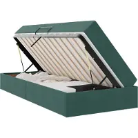 vidaXL Opbergbed met matras Donkergroen 100 x 200 cm Fluweel