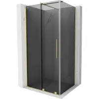 Mexen Velar schuifdouchecabine 150 x 100 , grafiet, geborsteld goud - 871-150-100-41-55