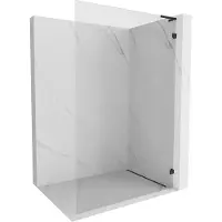 Mexen Lunar L douchewand Walk-in rechts 80 x 200 , transparant 8 mm, zwart - 830L-080-000-70-00-P