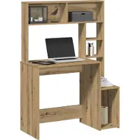 Prolenta Maison Exclusive - Bureau met planken, Artisan-eikenhout, 100x45x140 cm, houtvezel