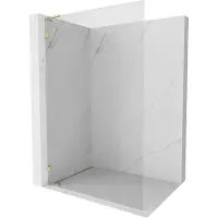 Mexen Lunar L douchewand Walk-in links 120 x 200 , transparant 8 mm, goud - 830L-120-000-50-00-L
