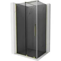 Mexen Velar schuifdouchecabine 120 x 100 , grafiet, goud - 871-120-100-41-50