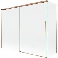 Mexen Rox 2-delige schuifbare badwand 190 + 90 x 150 , transparant, rosé goud - 8C9-190-090-60-00