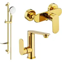 Mexen Milo DF05 doucheset, goud - 713054DF05-50