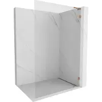 Mexen Lunar L Douchewand Walk-in rechts 100 x 200 , transparant 8 mm, roségoud - 830L-100-000-60-00-P
