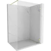 Mexen Lunar douchewand Walk-in rechts 110 x 200 , transparant 8 mm, goud geborsteld - 830-110-000-55-00-P