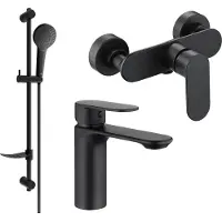 Mexen Milo DF05 doucheset, zwart - 71304DF05-70