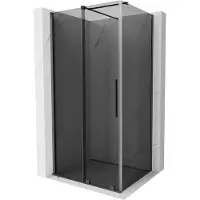 Mexen Velar douchecabine schuifdeur 90 x 80 , grafiet, geborsteld grijs - 871-090-080-41-66