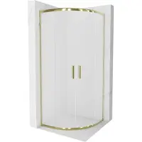 Mexen Rio halfronde douchecabine 70 x 70 , mat, goud - 863-070-070-50-30