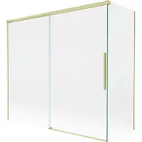 Mexen Rox badwand tweevleugelig schuifbaar 170 + 80 x 150 , transparant, goud geborsteld - 8C9-170-080-55-00