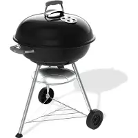 Weber Compact Kettle - Houtskoolbarbecue - Ø 57 cm - Zwart - 2 Duurzame wielen