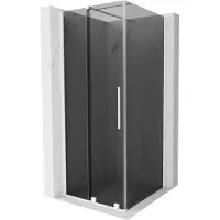 Mexen Velar schuifdouchecabine 90 x 90 , grafiet, wit - 871-090-090-41-20