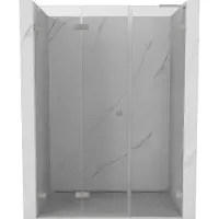 Mexen Lunar-F L vouwdeur voor douche links 120 , transparant, geborsteld nikkel - 836SL-120-050-97-00-L