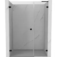 Mexen Lunar-B L draaideur linkse douchedeur 120 , transparant, zwart - 832SL-120-050-70-00-L