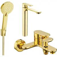Mexen Milo R40 badkuipset, goud - 71313R40-50