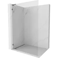 Mexen Lunar L douchewand Walk-in links 120 x 200 , transparant 8 mm, geborsteld grijs - 830L-120-000-66-00-L