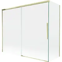 Mexen Rox douchescherm badkuip 2-delig schuif 180 + 90 x 150 , transparant, goud - 8C9-180-090-50-00