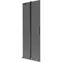Mexen Velar L badwand 2-delige schuifbare 70 x 150 , grafiet, gun metal - 896-070-003-41-95