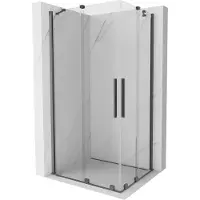 Mexen Velar Duo schuifdouchecabine 100 x 90 , transparant, gun metal - 871-100-090-02-95