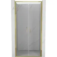 Mexen Exo dubbele openslaande douchedeur 90 , transparant, goud - 814-090-000-50-00