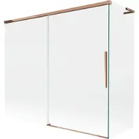 Mexen Rox L badwand 2-delige schuifwand 180 + 80 x 150 , transparant, roze goud - 8C9L-180-080-60-00
