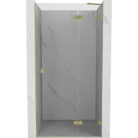 Mexen Lunar douchedeur scharnierend rechts 95 , transparant, goud geborsteld - 834-095-000-55-00-P