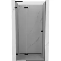 Mexen Lunar L draaideur voor douche, links 125 , transparant, zwart - 834L-125-000-70-00-L