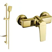 Mexen Lynx DF62 douchekraan met doucheset, goud - 74594DF62-50